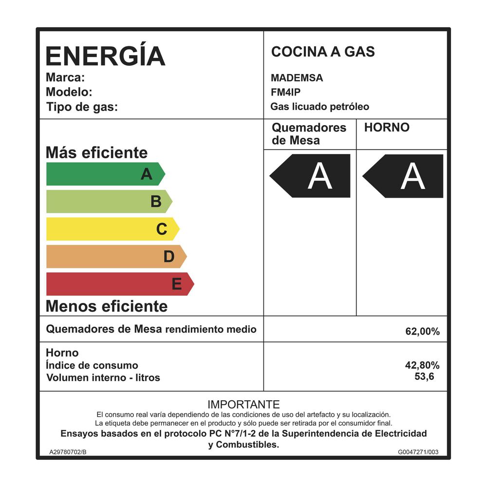 Cocina A Gas 4 Platos Mademsa Limpiaf&aacute;cil Fm4ip Negra image number 11.0