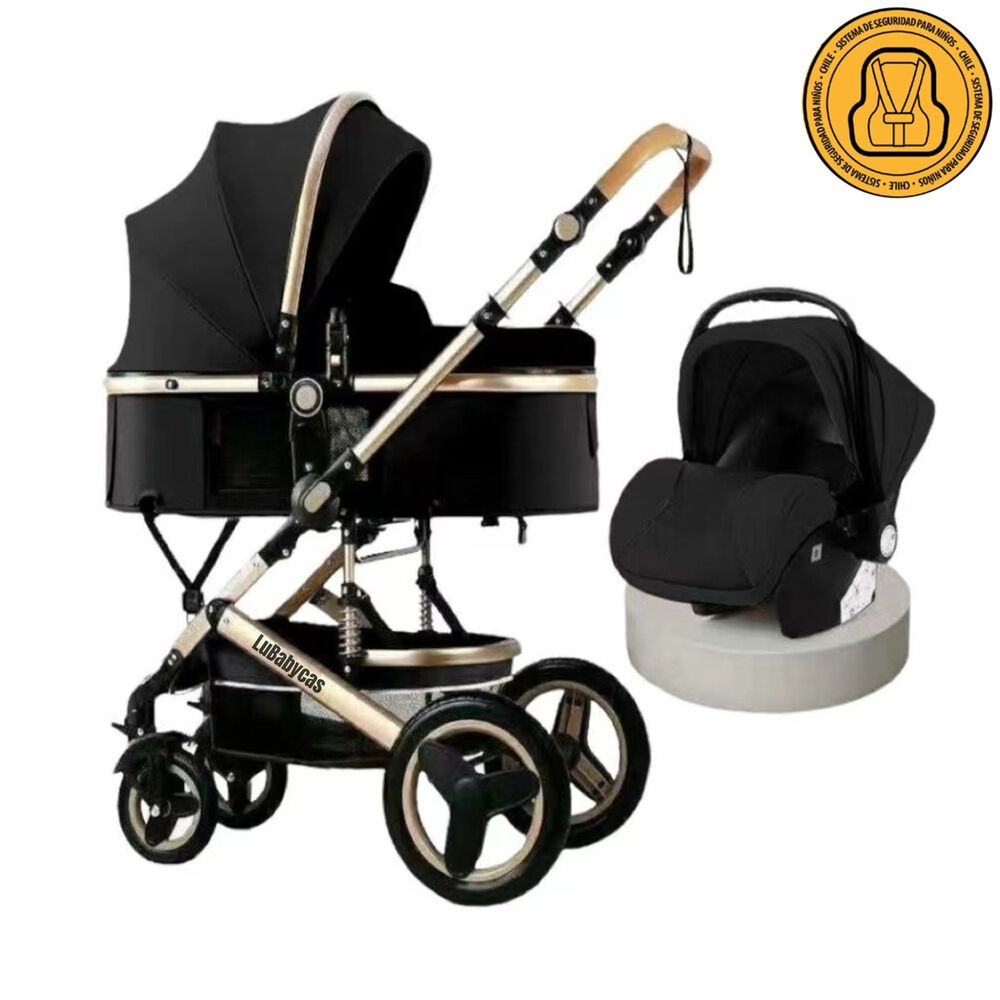 Coche Travel System Con Accesorios 530 Negro Lubabycas image number 8.0
