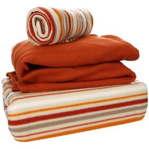 Sabana Andes Polar Estampada Franjas 2 Plaza