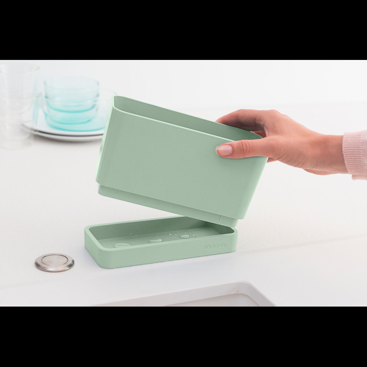 Organizador Para Lavaplatos Sinkside Jade Green image number 4.0