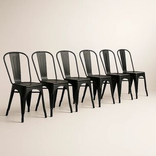 Pack De 6 Sillas Tolix - Negras