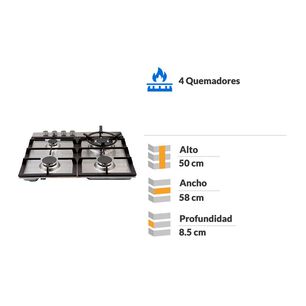 Encimera A Gas FDV Design 60 2.0 NAT / 4 Quemadores