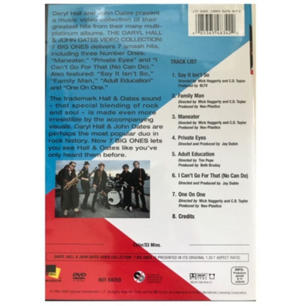 Daryl Hall & John Oates - Video Collection 7 Big Ones | Dvd image number 1.0