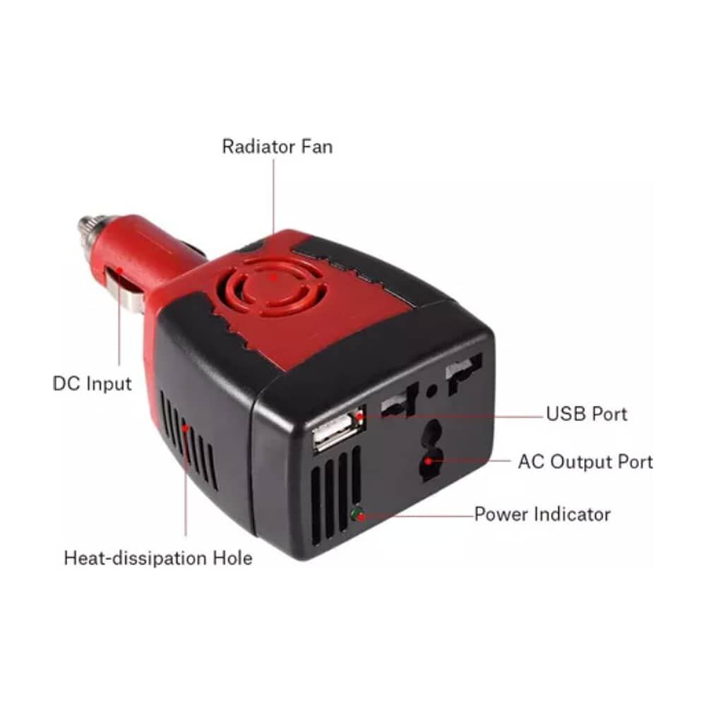 Enchufe Para Cargador Notebook Auto 12v A 220v Seguro Nuevo image number 1.0