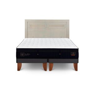 Cama Europea Cic Linea Premium / 2 Plazas / Base Dividida + Respaldo