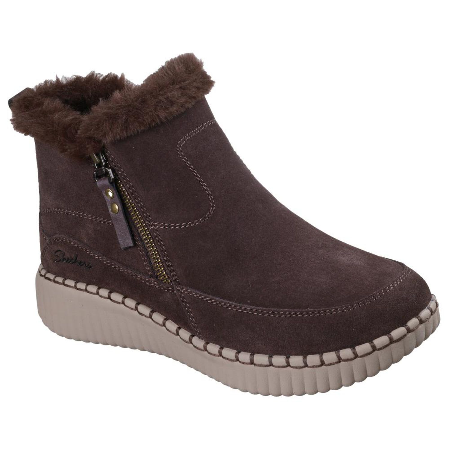 Bot&iacute;n Mujer Skechers Wilshire Blvd - Fresh Zip Dkbr image number 4.0