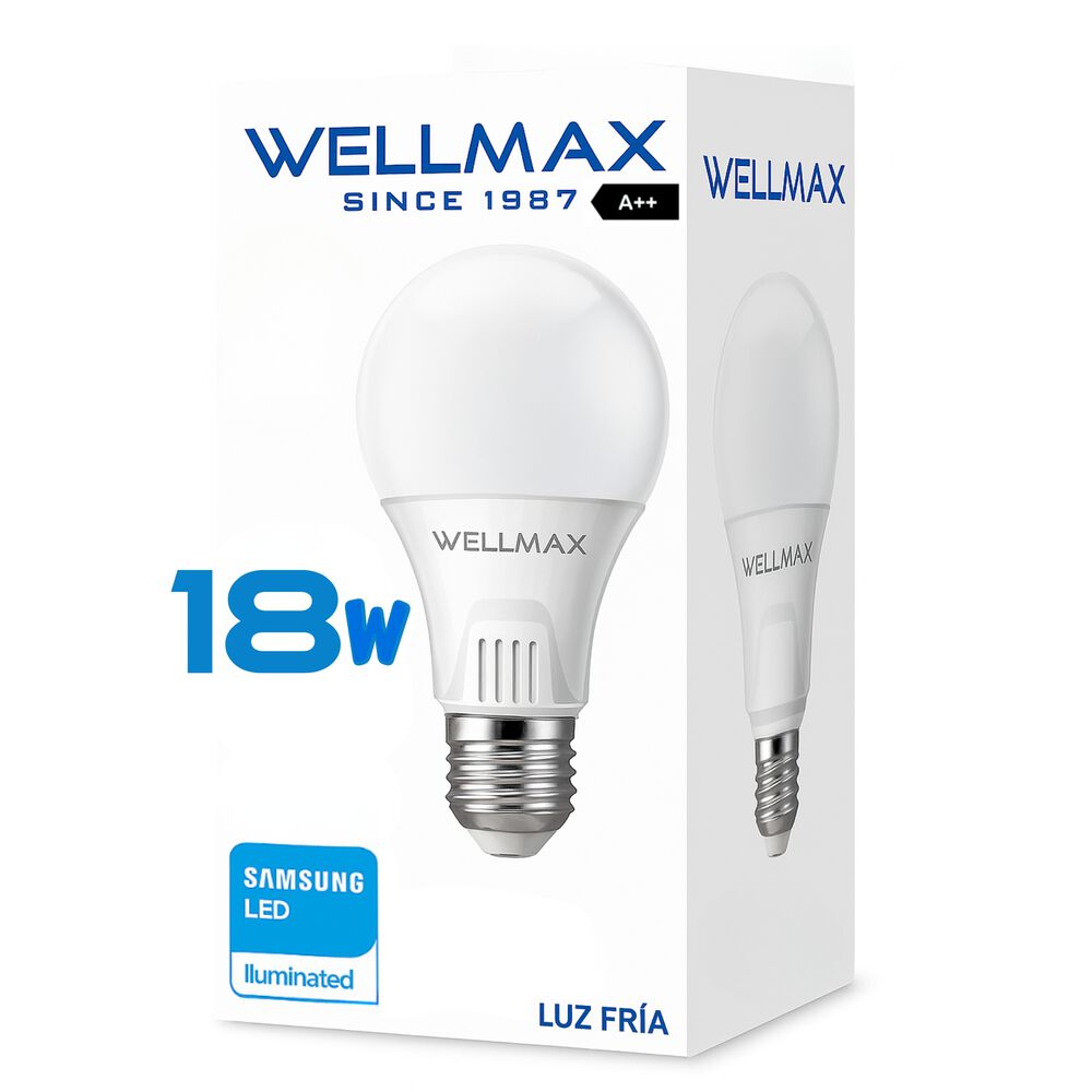 Ampolleta Led Samsung Wellmax 18w High Power Lumens Luz Fria image number 4.0