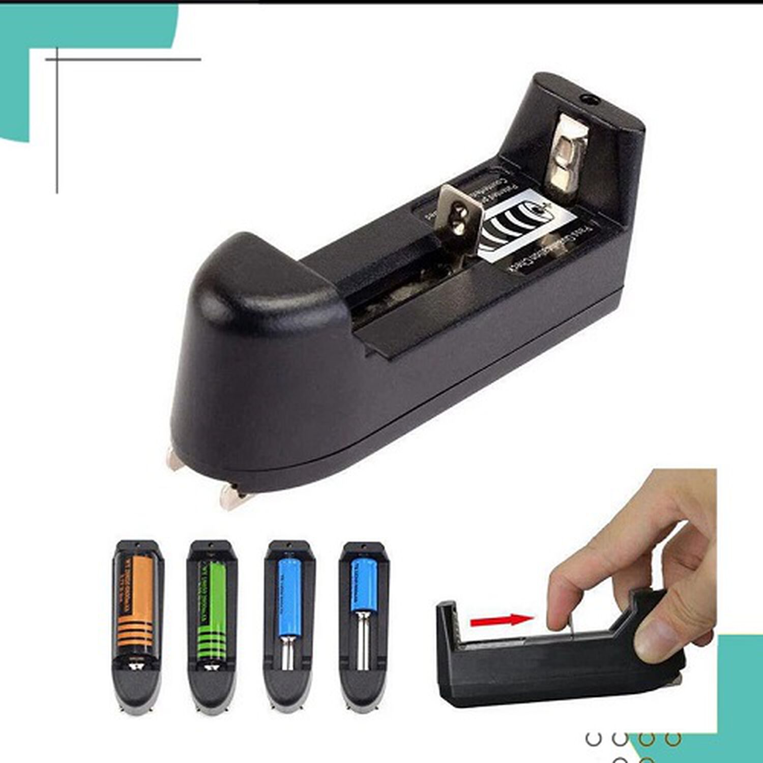 Cargador Bater&iacute;as Inteligente Pilas Recargables Ion Litio Niquel Universal 1 Ranura Ajustable image number 2.0