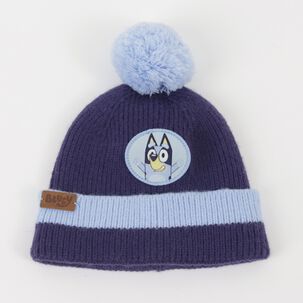 Gorro Con Pomp&oacute;n Ni&ntilde;o Personaje Azul Bluey