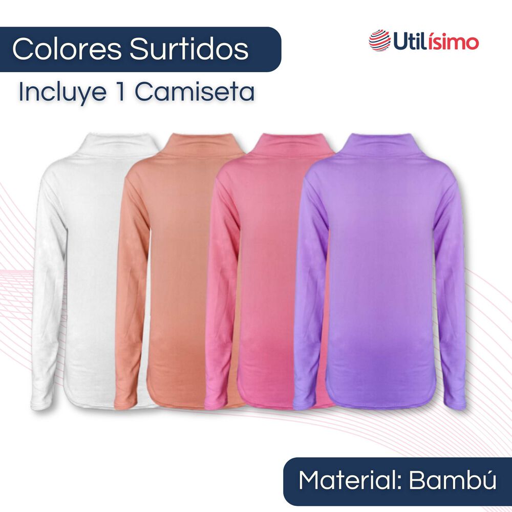 Camisetas Polera Bamb&uacute; Cuello Beatle De Ni&ntilde;a Primera Capa image number 1.0
