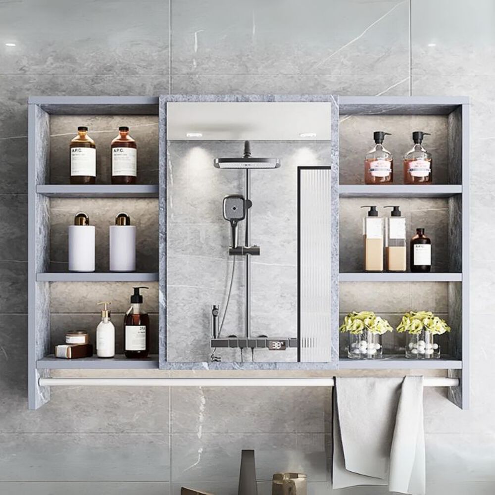 Mueble De Baño Organizador De 6 Repisas Con Espejo 90 X 12 X 70 Cm image number 3.0
