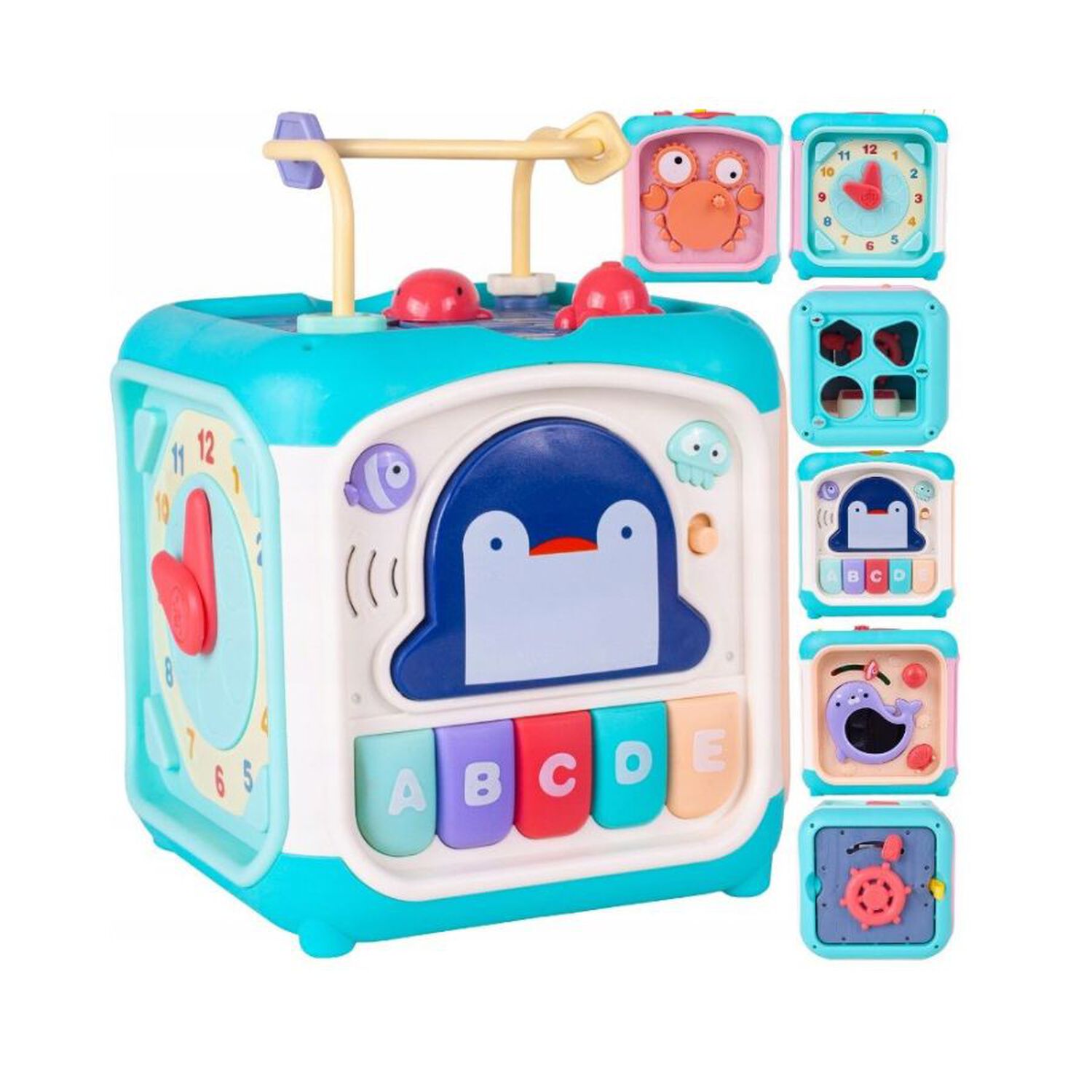 Cubo Did&aacute;ctico Infantil Actividades Beb&eacute; Aprendizaje Motor image number 3.0