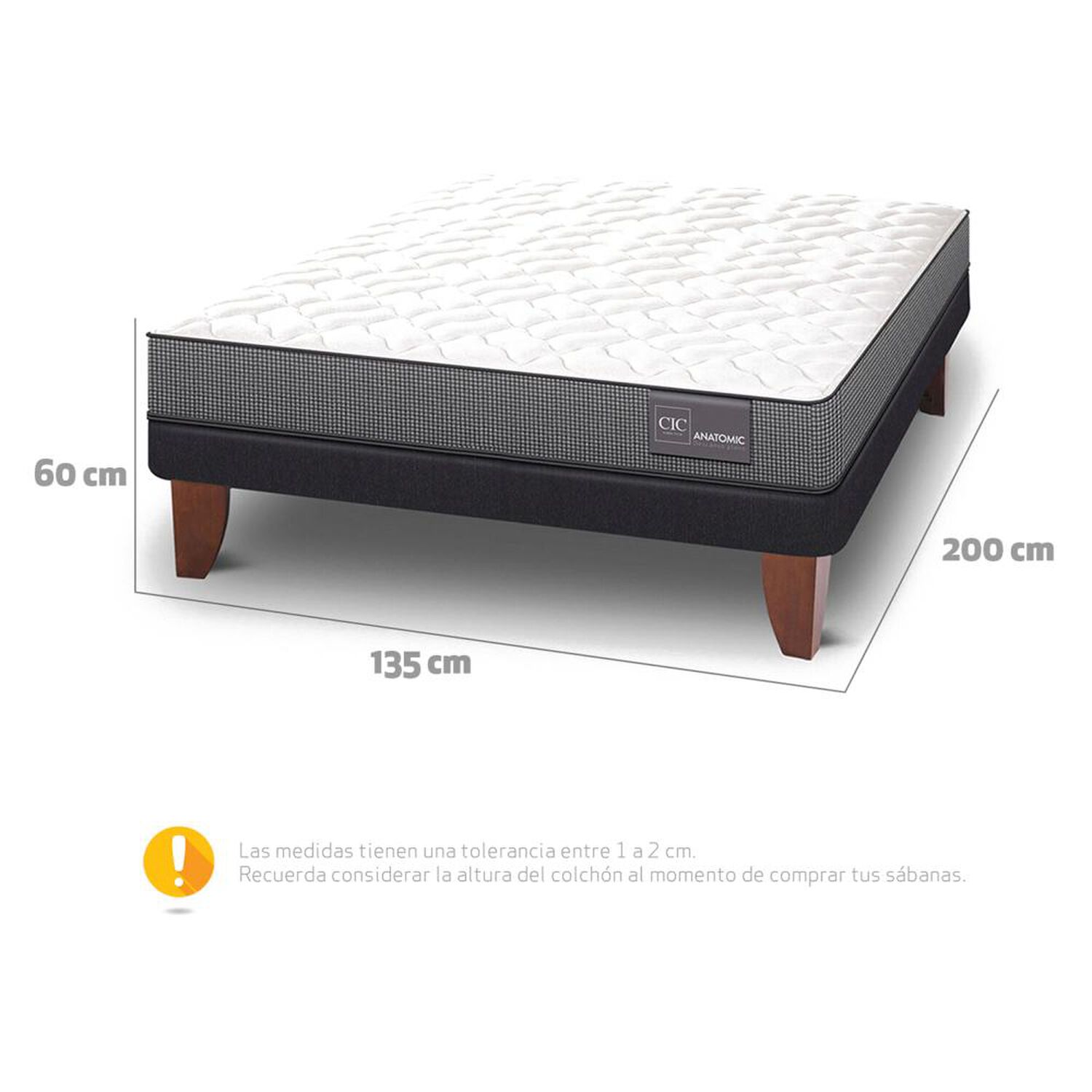 Cama Europea Cic Anatomic / Full / Base Normal image number 7.0