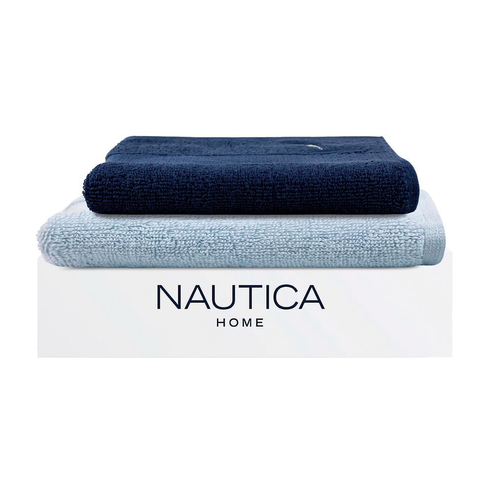 Set 2 Toallas Nautica Heaven Cara+mano 100% Algod&oacute;n Alta Calidad Azul Celeste image number 0.0