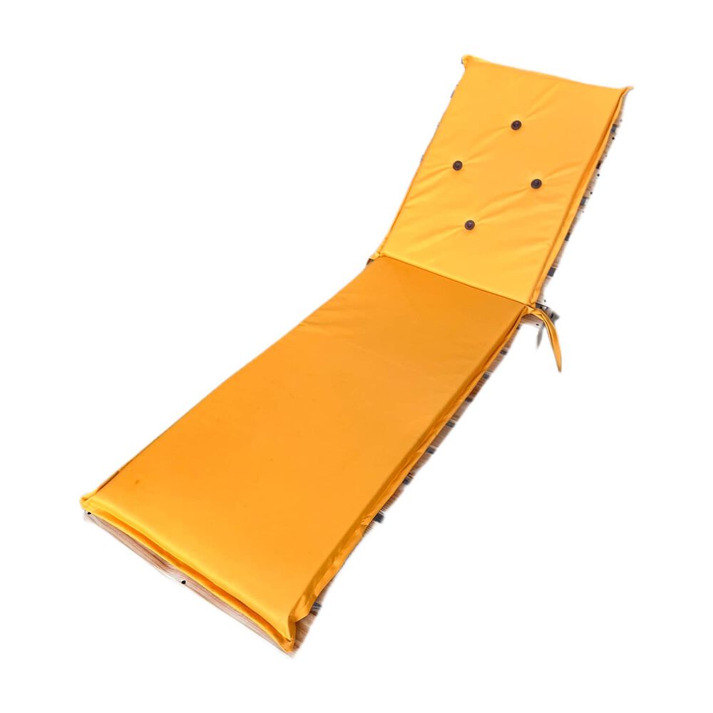 Cojin Amarillo En Lona Poliester Uv Para Reposera 55 X 5 X 190 Cm image number 0.0
