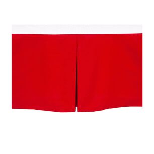 Faldon Unicolor 2 Plazas Color Rojo 144 Hilos Arthome