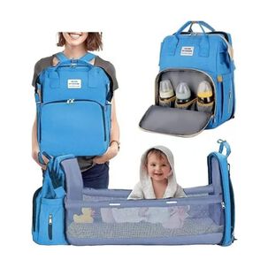 Mochila 3 En 1 Pa&ntilde;alera Cuna Y Mudador Port&aacute;til Para Beb&eacute;s