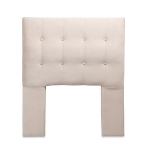 Respaldo Sevilla Con Patas Felpa 1 Plaza Beige