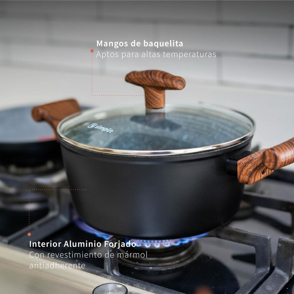 Bater&iacute;a De Cocina Antiadherente Oregon 5 Piezas Simplit image number 2.0
