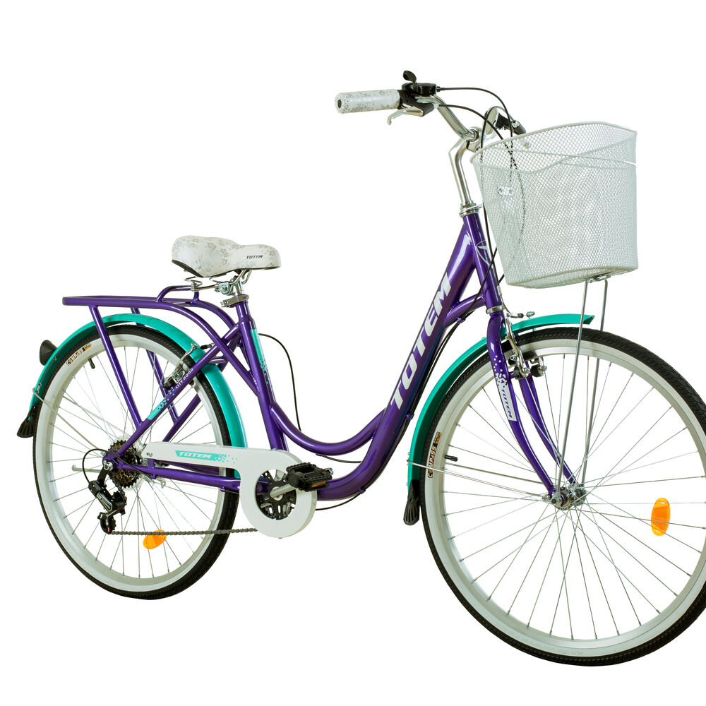 Bicicleta Totem City Dama Aro 26 Morado Turquesa image number 0.0