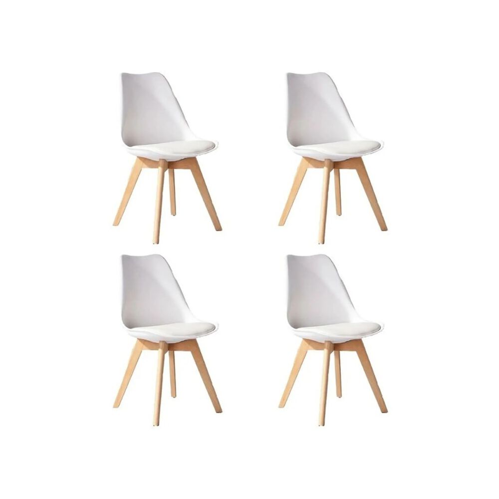 Comedor Warwick 100cm + 4 Sillas Tulip Blanco image number 4.0