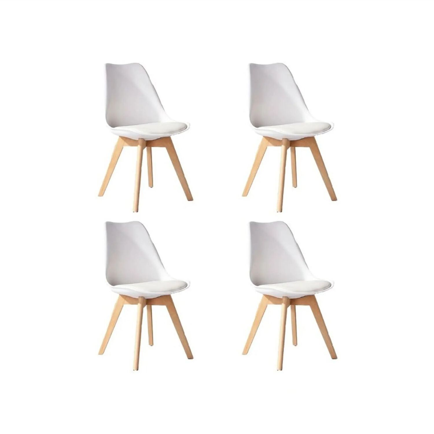 Comedor Warwick 100cm + 4 Sillas Tulip Blanco image number 4.0