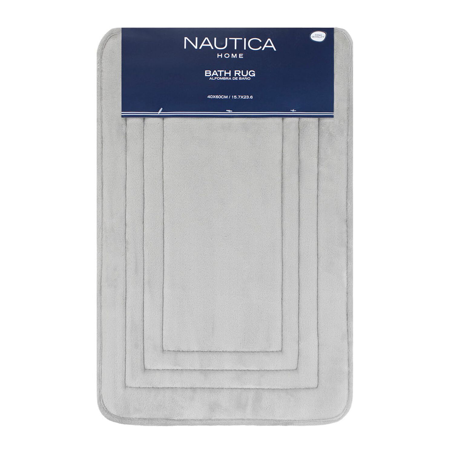 Alfombra De Ba&ntilde;o Nautica Home Enmarcado 40x60cm Memory Foam Gris image number 3.0