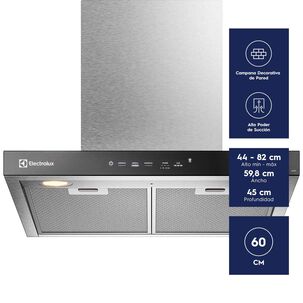Campana Cocina Decorativa Electrolux Isla 60cm Timer Ce6tf