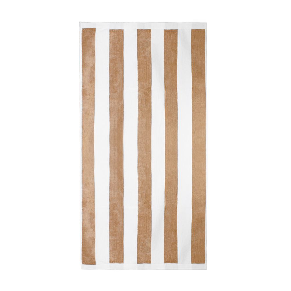 2 Toallas De Playa Nautica Home 100% Algod&oacute;n 163x81cm Cabana Beige image number 2.0