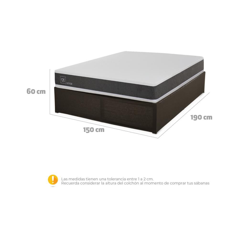 Cama Metálica Cic Iron Smart Ortopedic / 2 Plazas / Base Normal image number 3.0