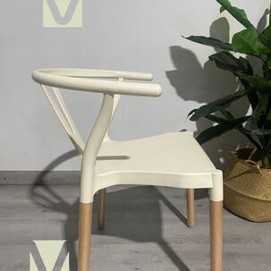 Pack 4 Sillas De Comedor N&oacute;rdicas Polipropileno Patas Madera