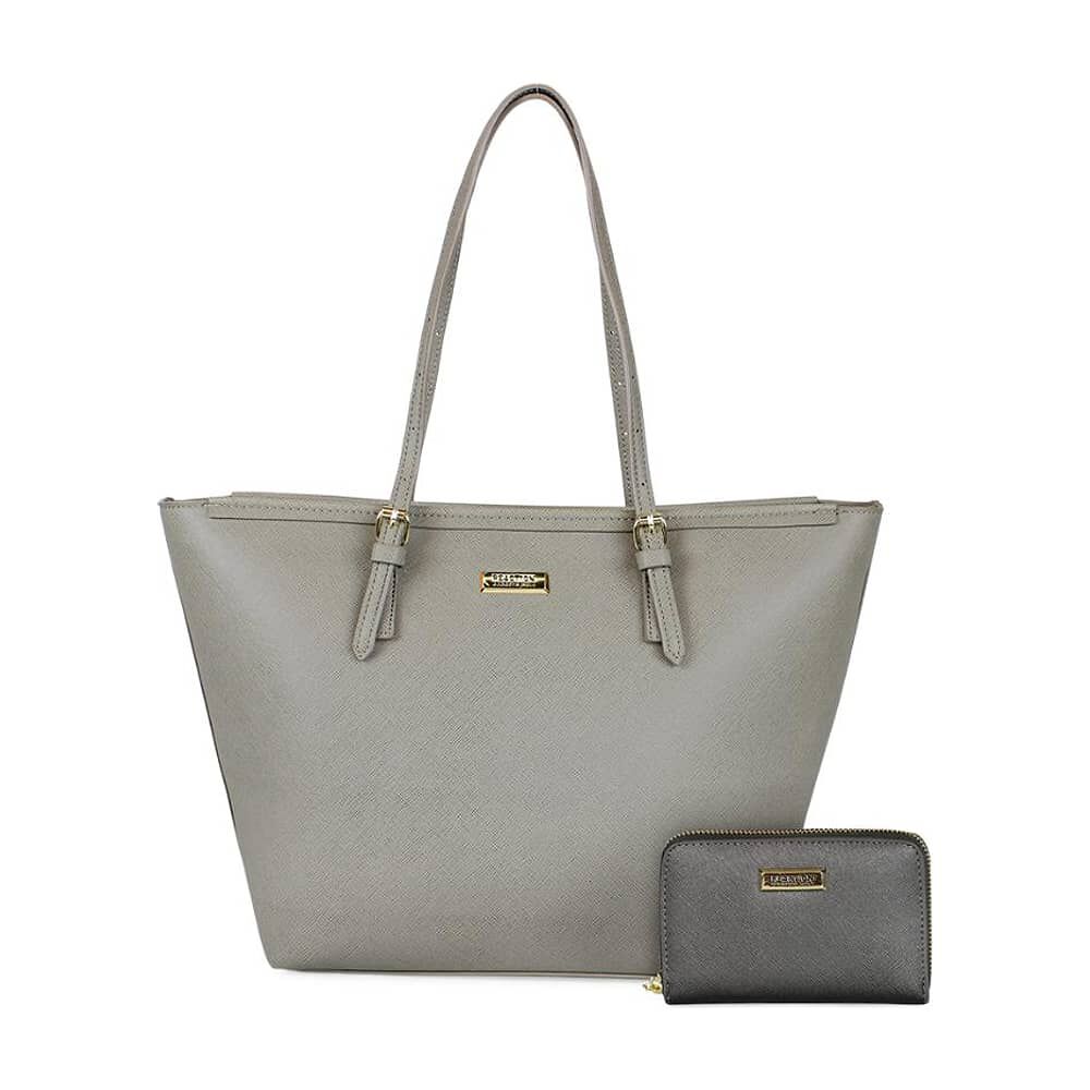 Cartera Tempo + Billetera Trifold Gris Kenneth Cole image number 0.0