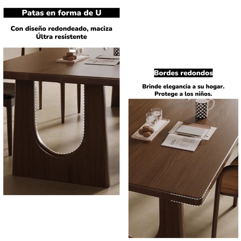 Comedor De Madera 180x80x70cm North By Lubabycas image number 4.0