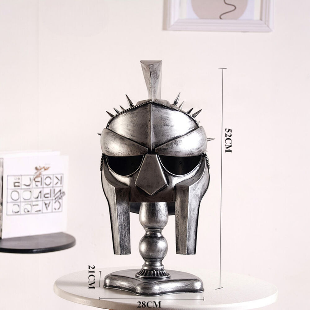 Casco Gladiador Espartano Guerrero Metálico Cosplay Premium image number 0.0