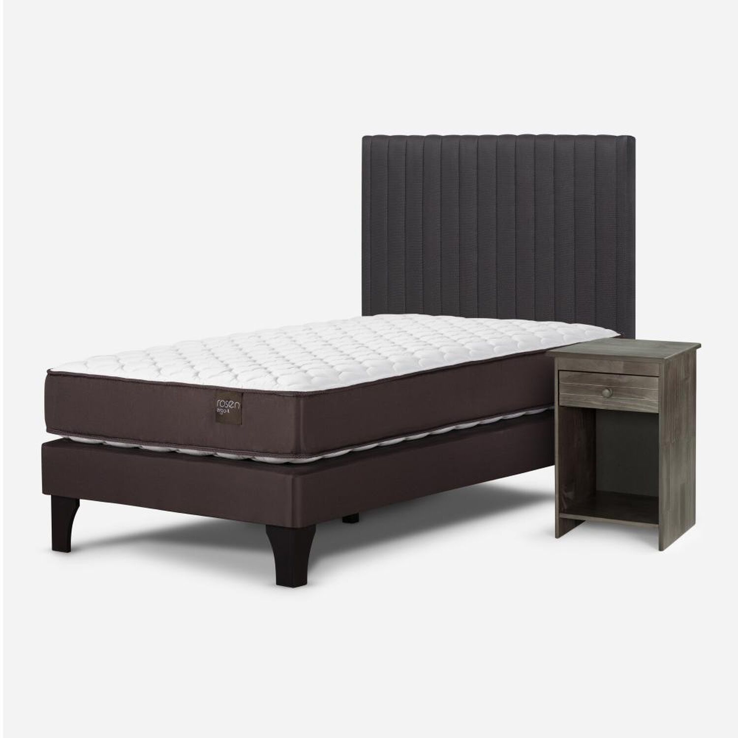 Cama Europea Rosen New Ergo T / 1.5 Plazas / Base Normal + Set De Maderas image number 1.0