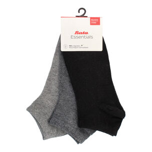 Calcetines Hombre Bata Tripack Lin Basic Gris