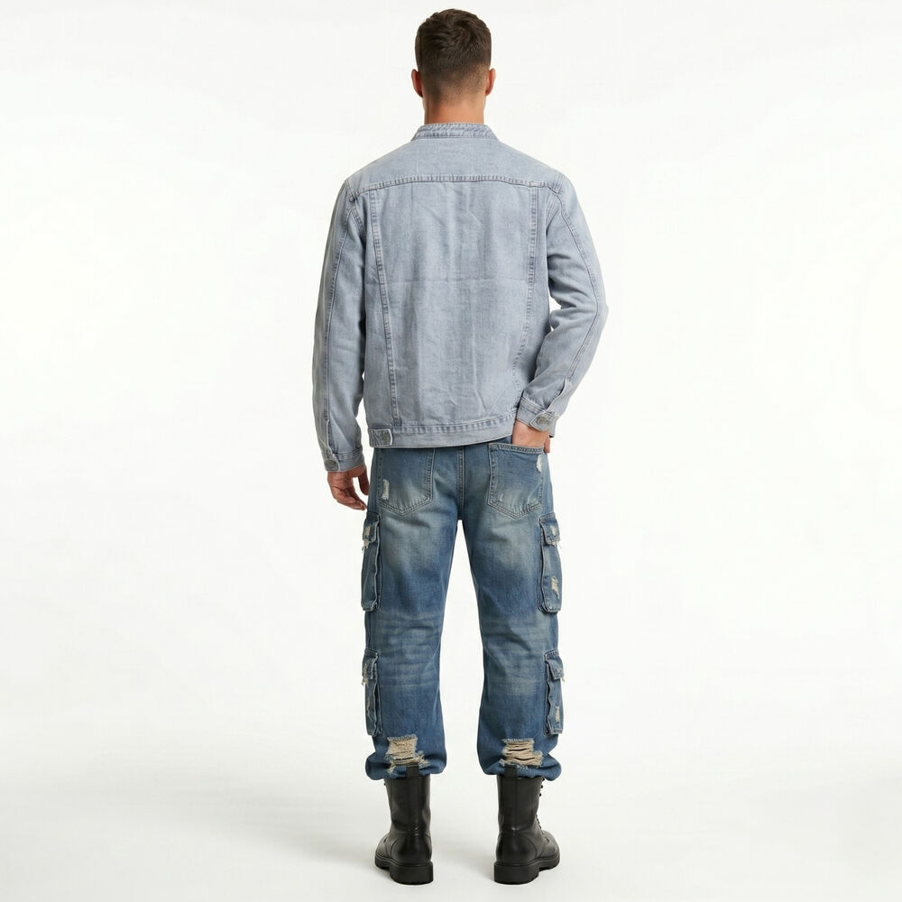 Chaqueta Mezclilla Denim Mao Hombre Orion image number 2.0