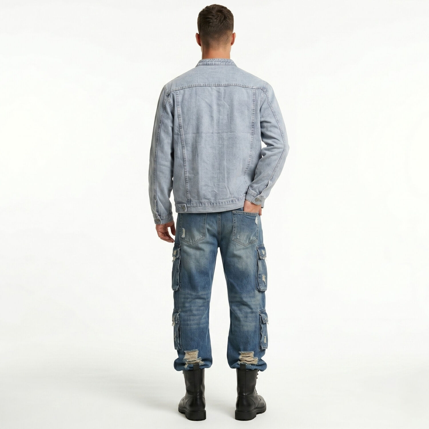 Chaqueta Mezclilla Denim Mao Hombre Orion image number 2.0