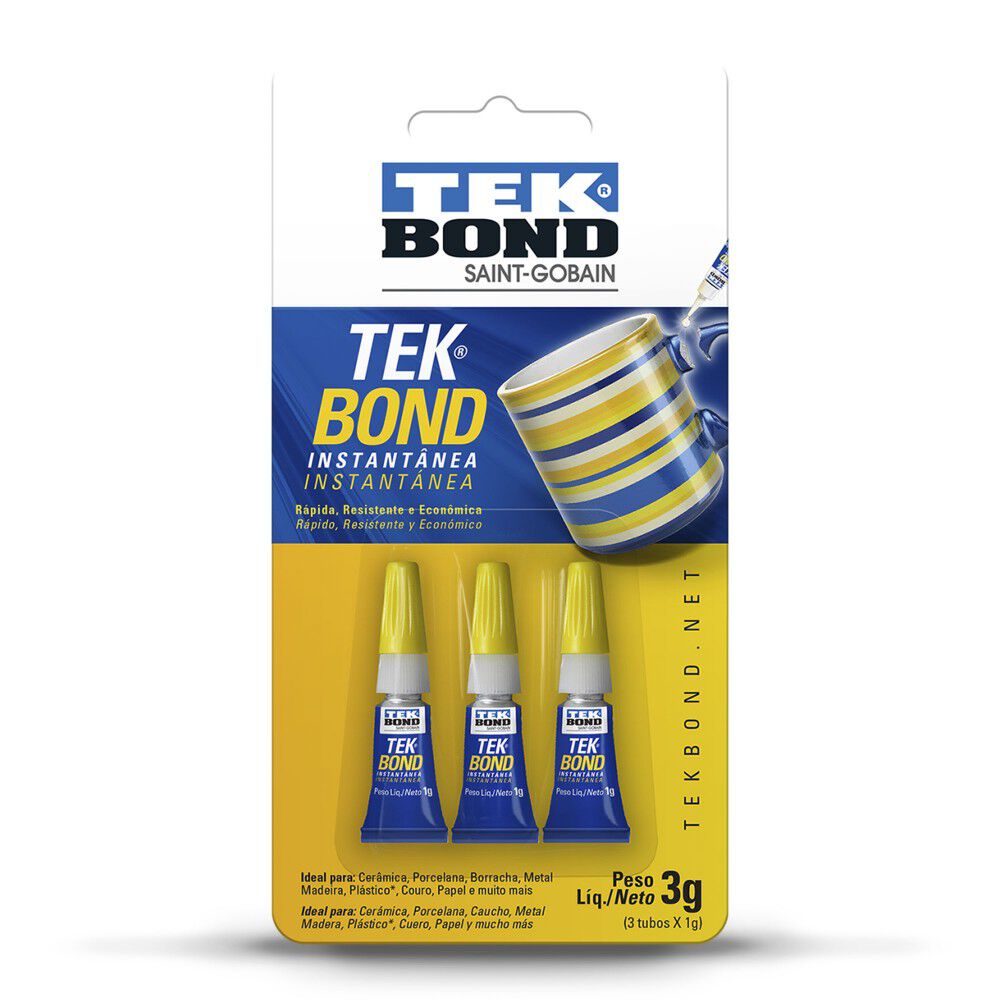 Adhesivo Instantaneo 3 X 1gr - Tekbond image number 0.0