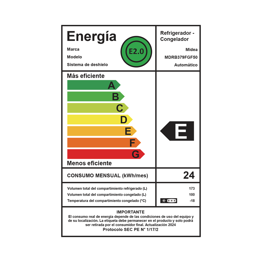 Refrigerador Bottom Freezer Midea MDRB379FGF50 / No Frost / 259 Litros / E image number 8.0