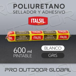Caja 20 Unidades Sellador Y Adhesivo Poliuretano Pu 40 600 Ml Pintable Blanco