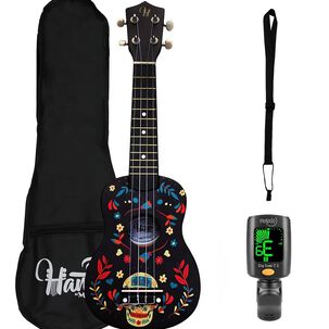 Pack Ukelele Soprano Hana Ukatrina + Funda + Afinador Cromático + Correa Allegro