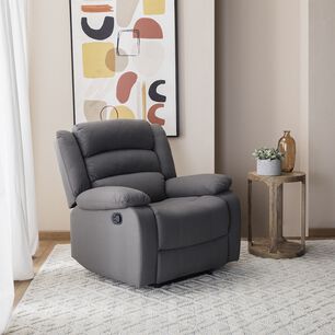 Berger 1 Cuerpo Reclinable Moderno Gris New Praga 8041rff