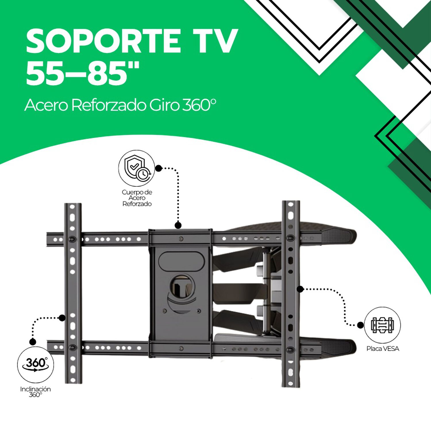 Soporte Tv Profesional 55-85" Acero Reforzado 360&deg; image number 2.0