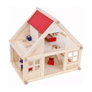 Casa De Mu&ntilde;ecas De Madera Muebles Ni&ntilde;as + Set Familia Real