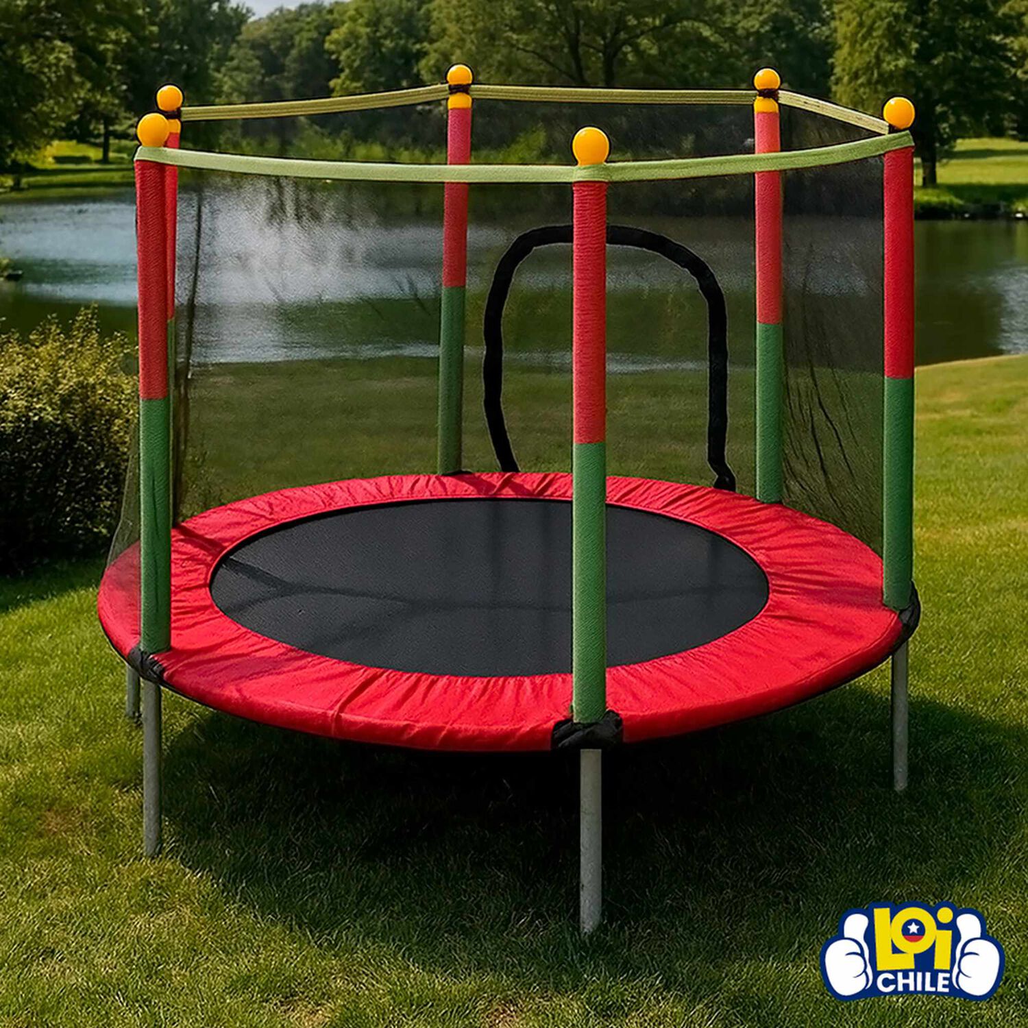 Cama El&aacute;stica Con Red De Seguridad Para Ni&ntilde;os 1,4 Mts Negro image number 3.0