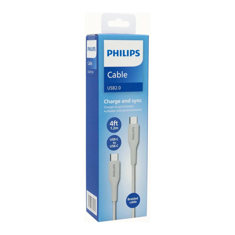 Cable De Carga Rapida 60w Usb C A Usb C Blanco Dlp8601b/71 image number 3.0