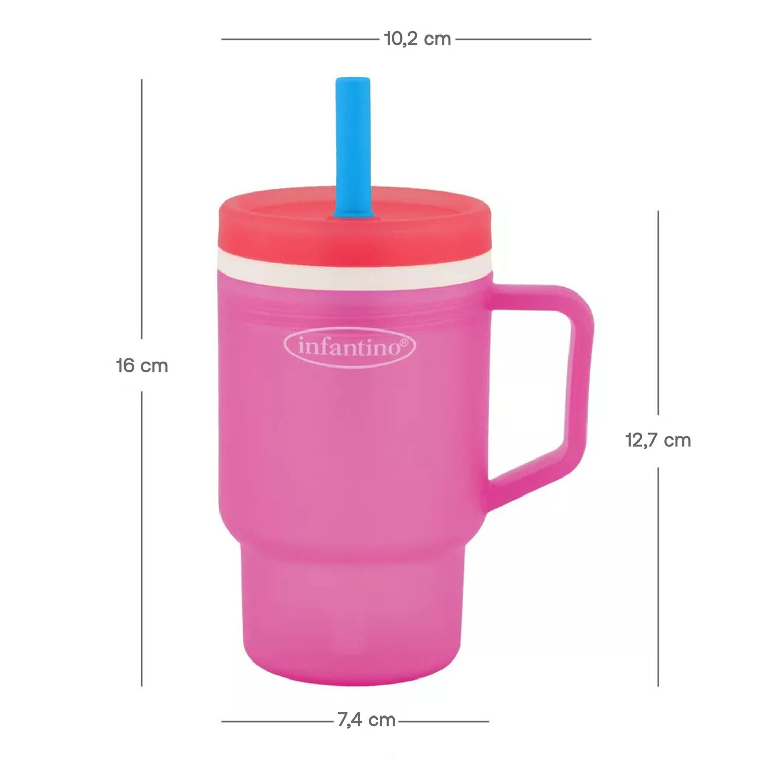 Vaso Antiderrame Bombilla My 1st Tumbler 266ml Frambuesa image number 4.0