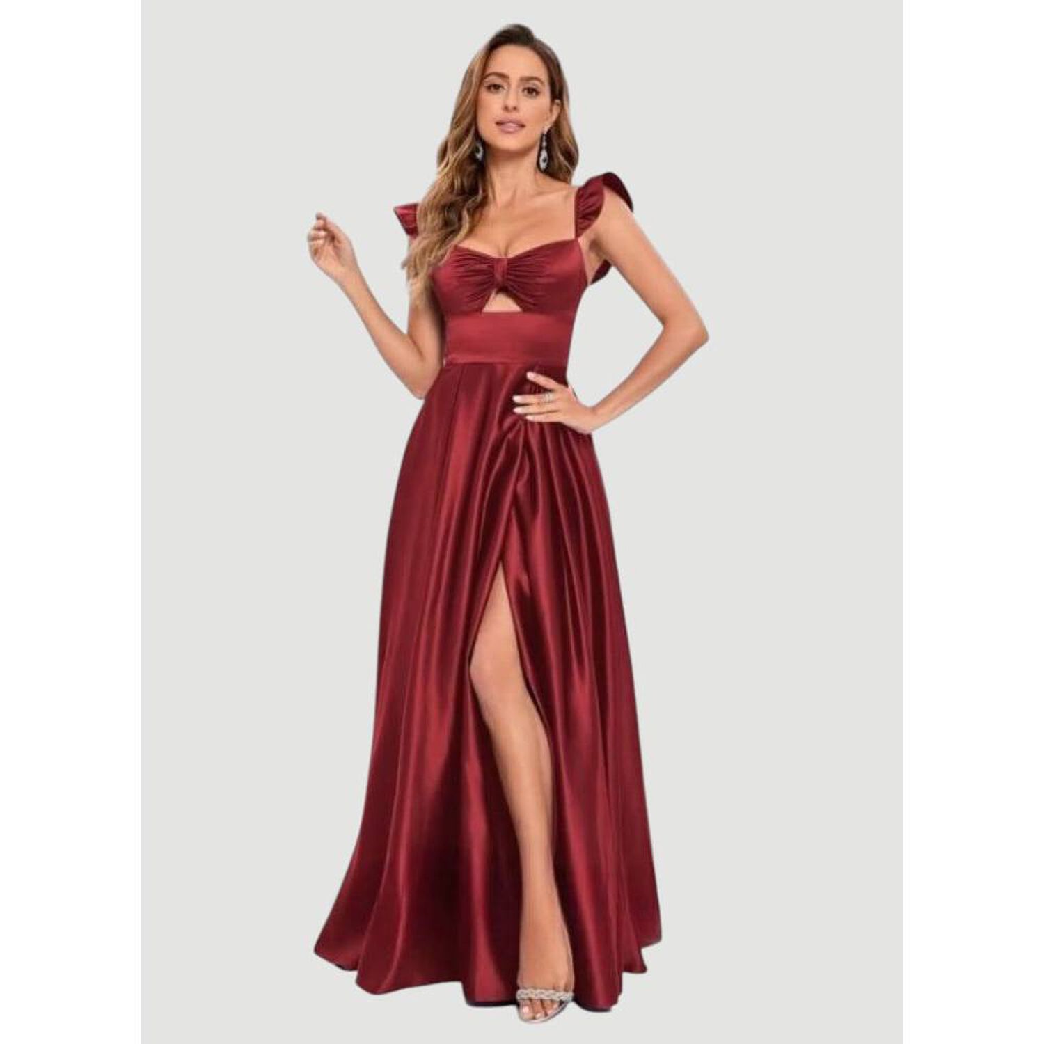 Vestido Maxi Satin - Olivia image number 0.0