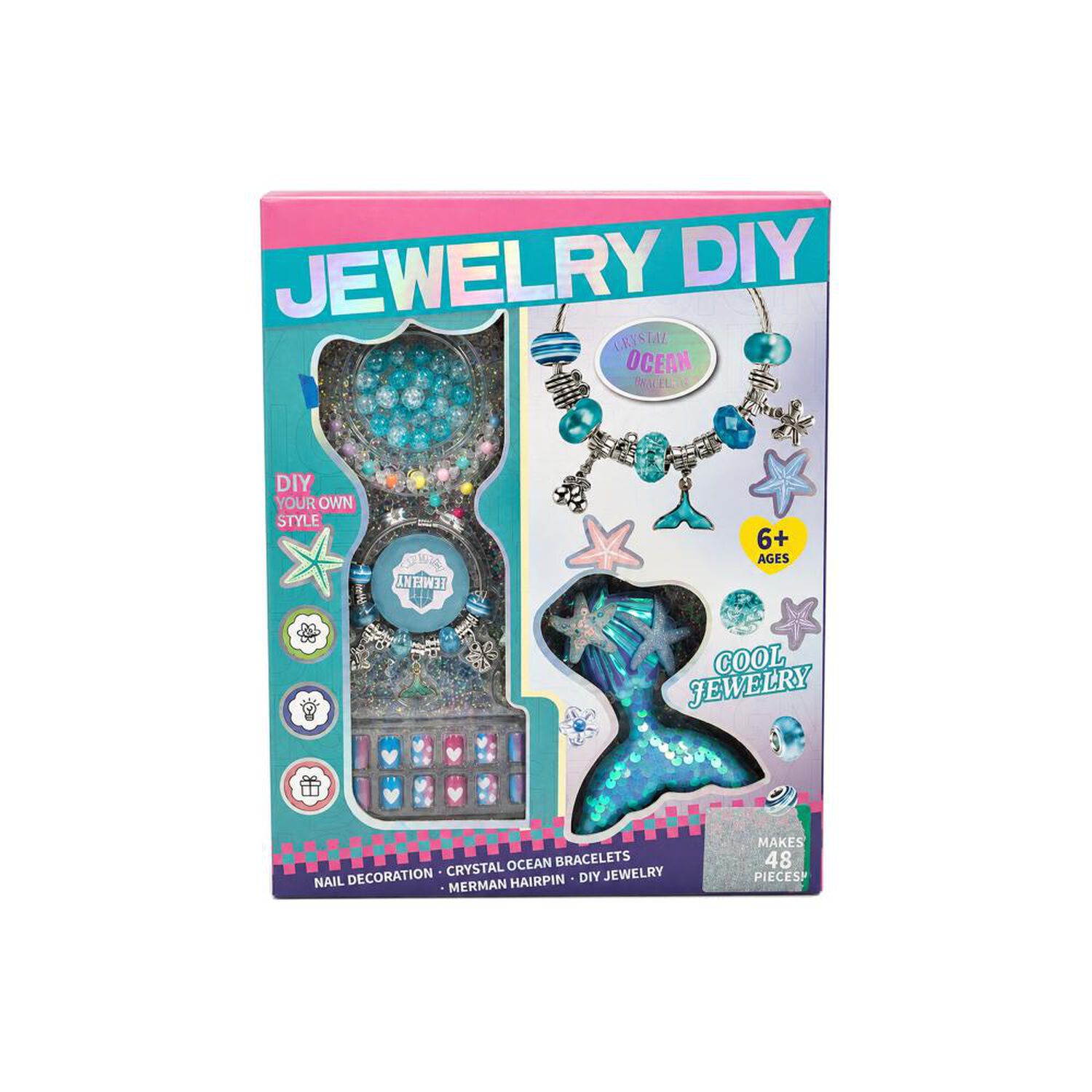 Fashion Set U&ntilde;as, Pulseras Y Pinches Diy Surtido image number 0.0